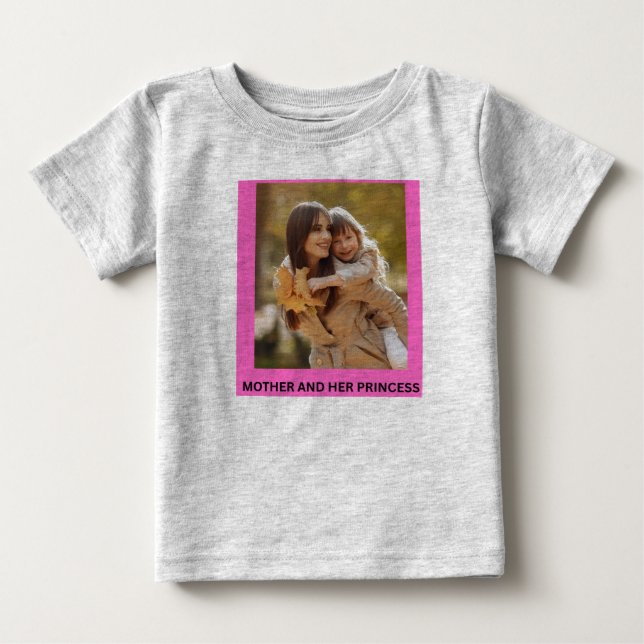 CAMISETA PARA BEBÊ MÃE E SUA PRINCESA (Frente)