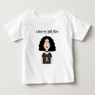Camiseta Para Bebê Mãe Gótico