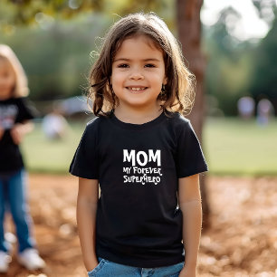Camiseta Para Bebê Mãe Meu Super-Herói para Sempre branco
