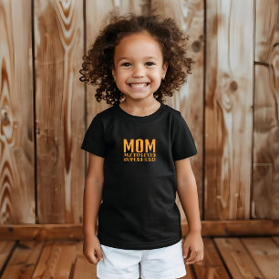Camiseta Para Bebê Mãe Meu Super-Herói Para Sempre laranja