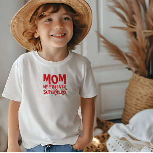 Camiseta Para Bebê Mãe Meu Super-Herói Para Sempre preto