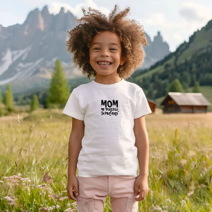 Camiseta Para Bebê Mãe Meu Super-Herói para Sempre preto