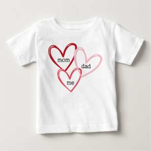 Camiseta Para Bebê Mãe Pai