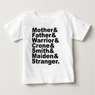 Camiseta Para Bebê Mãe & Pai & Guerreiro & Coroa & Ferreiro & Donzela