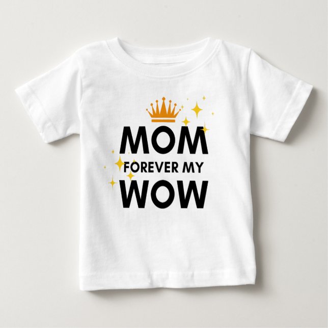 Camiseta Para Bebê Mãe para sempre, meu amor (Frente)