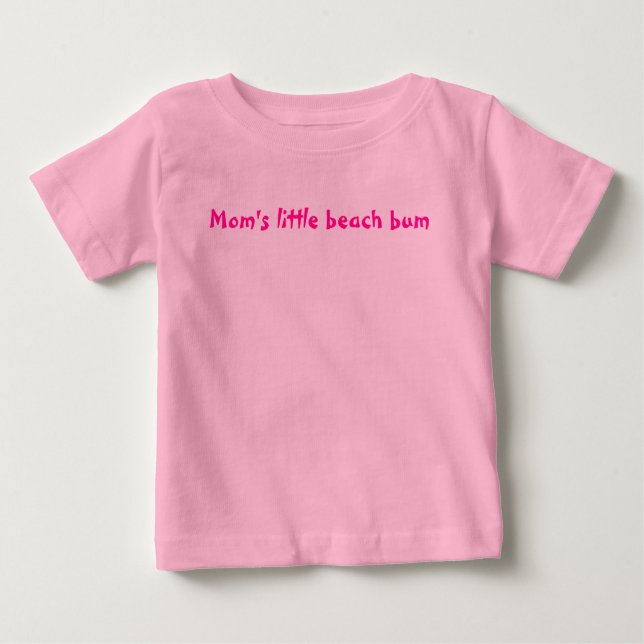 Camiseta Para Bebê Mãe pouco vagabundo da praia (Frente)
