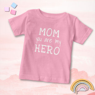 Camiseta Para Bebê Mãe rosa, você é o meu Dia da Mãe com Tipografia H