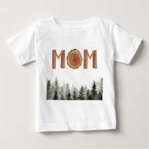 Camiseta Para Bebê Mãe Rustic Green Trees Baby T-Shirt