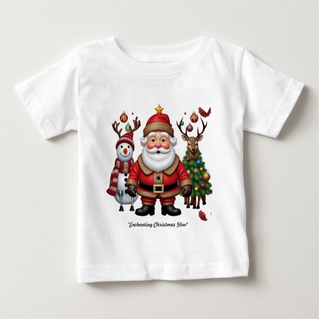 Camiseta Para Bebê "Magia de Natal" (Frente)