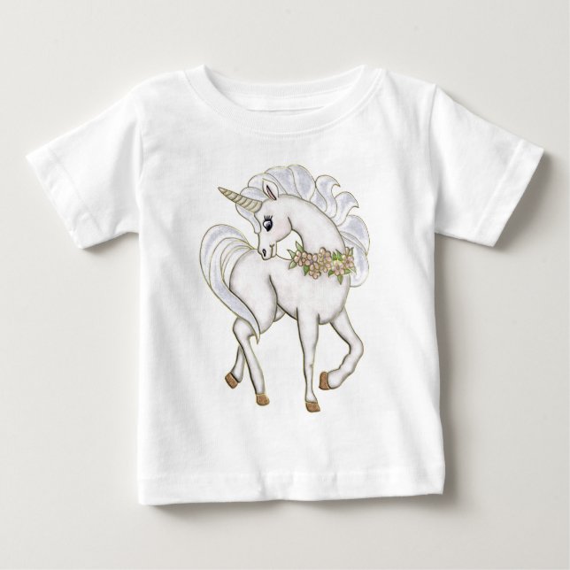 Camiseta Para Bebê Magia do Unicórn (Frente)
