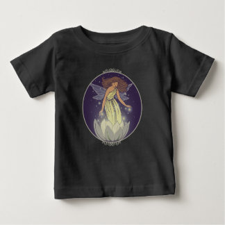 Camiseta Para Bebê Magia Fada Branca Flor Brilhante Fantasia Arte