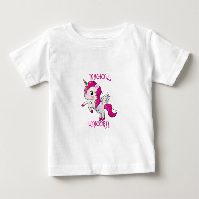 Camiseta Para Bebê Magic Unicorn Lover Fan Club (Frente)
