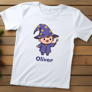 Camiseta Para Bebê Mágica de Bebê Feiticeiro Fofo