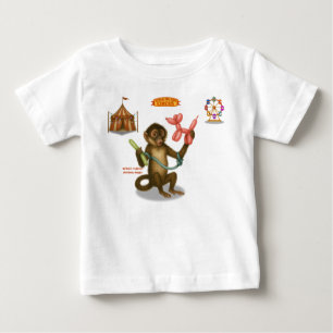 Camiseta Para Bebê Mágica do macaco de balão do Spike