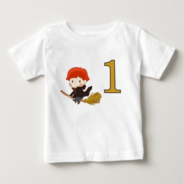 Camiseta Para Bebê Mágico ANIVERSÁRIO de HARRY POTTER™ e Hogwarts (Frente)