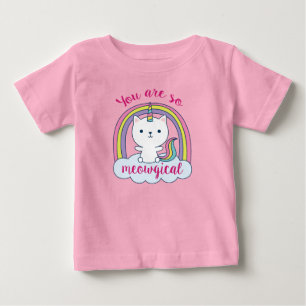 Camiseta Para Bebê Mágico do Unicórnio Caticorn 