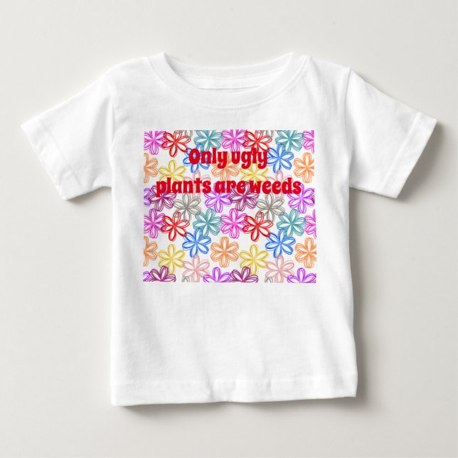 Camiseta Para Bebê Maiores Flores (Frente)