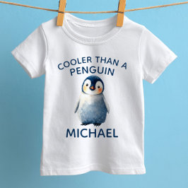 Camiseta Para Bebê Mais fixe que um Pinguin Cute Artic Animal com Nom
