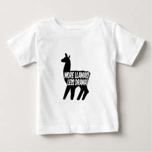 Camiseta Para Bebê Mais Llamas Menos Drama