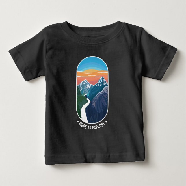 Camiseta Para Bebê Mais para explorar (Frente)