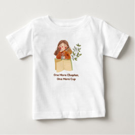 Camiseta Para Bebê Mais um Capítulo, Mais uma Xícara | Amante de Livr