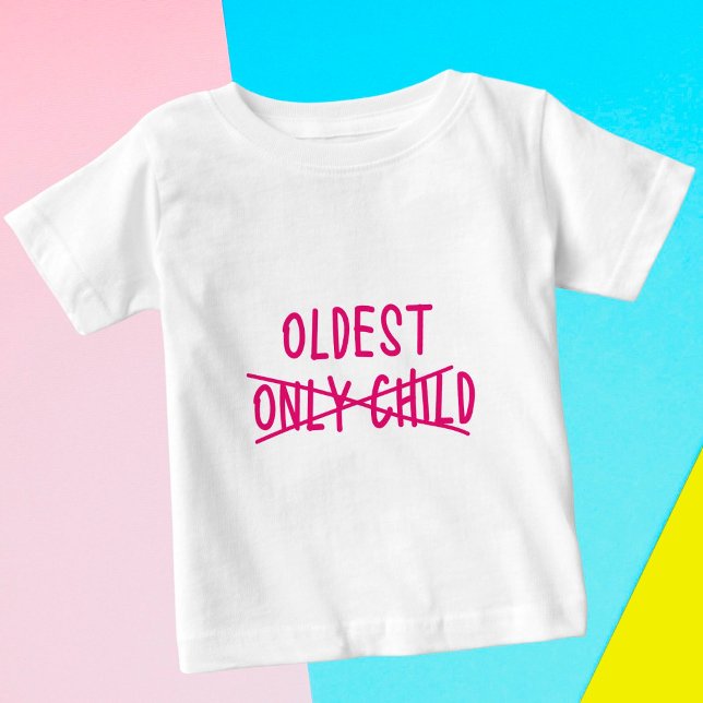 Camiseta Para Bebê Mais velho com único filho riscado (Criador carregado)