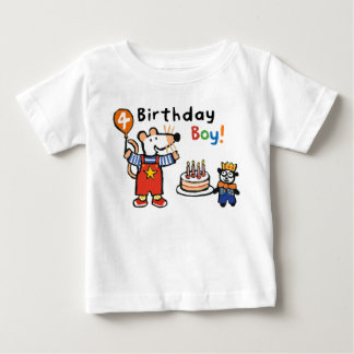 Camiseta Para Bebê Maisy Birthday Boy, 4 anos