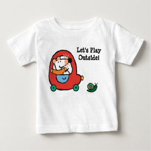 Camiseta Para Bebê Maisy dirige um carro vermelho bonito
