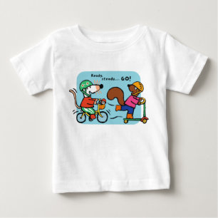 Camiseta Para Bebê Maisy Dirige uma bicicleta com Cyril Toddler T-Shi