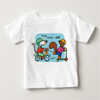 Camiseta Para Bebê Maisy Dirige uma bicicleta com Cyril Toddler T-Shi