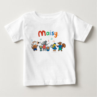 Camiseta Para Bebê Maisy e Amigos jogam na Banda