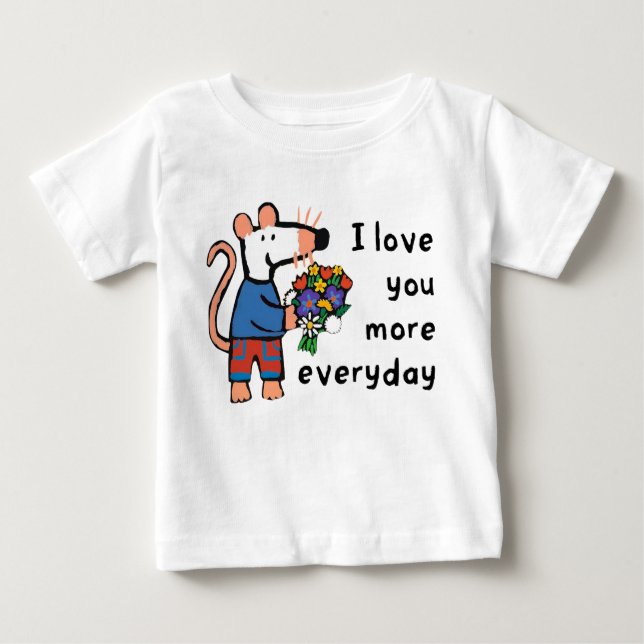 Camiseta Para Bebê Maisy Eu Te Amo Mais Todos Os Dias (Frente)