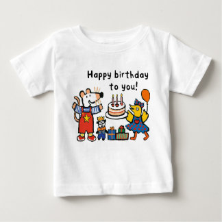 Camiseta Para Bebê Maisy Happy Birthday
