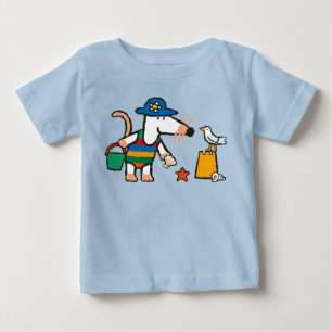 Camiseta Para Bebê Maisy na praia