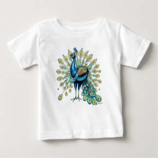 Camiseta Para Bebê Majexpressa Peacock