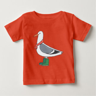 Camiseta Para Bebê Male Gull - Scarf and Boots