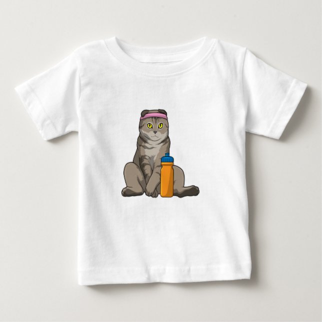 Camiseta Para Bebê Malhação de gato (Frente)