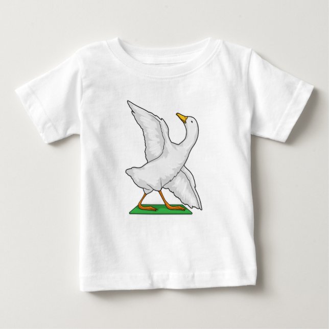Camiseta Para Bebê Malhação de Meditação de Yoga Duck (Frente)
