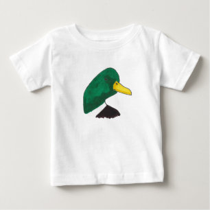 Camiseta Para Bebê Mallard Duck desenhado à mão