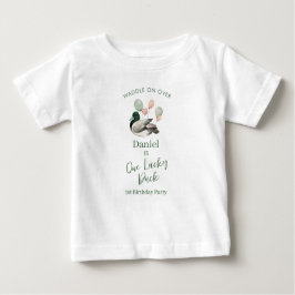 Camiseta Para Bebê Mallard Lucky Duck 1st Birthday