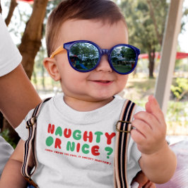 Camiseta Para Bebê Maluco ou Bonzinho Festa de Férias Divertida Natal