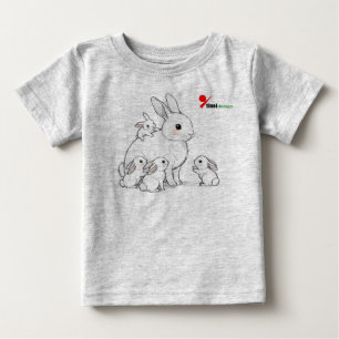 Camiseta Para Bebê Mama Bunny & Bebês Camiseta de Bebê