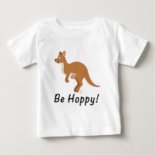 Camiseta Para Bebê Mama Canguru e bebê