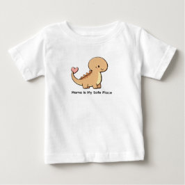 Camiseta Para Bebê Mama é meu lugar seguro baby t shirt
