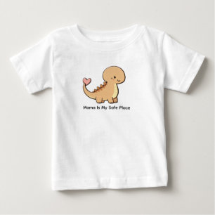 Camiseta Para Bebê Mama é meu lugar seguro baby t shirt
