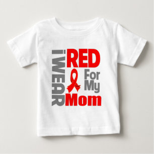 Camiseta Para Bebê Mamã - eu visto a fita vermelha
