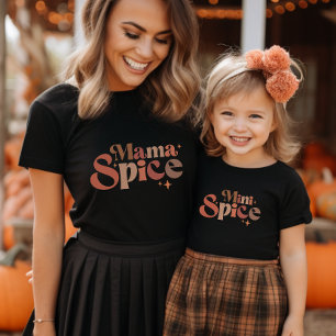 Camiseta Para Bebê Mama Spice e Mini Spice Correspondendo Mamães e Eu