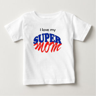 CAMISETA PARA BEBÊ MAMÃ SUPER