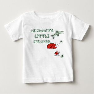 Camiseta Para Bebê Mamãe auxiliar Moça de inseto legal