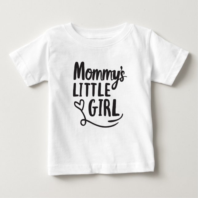 Camiseta Para Bebê Mamãe de Design de menina nova de Design (Frente)